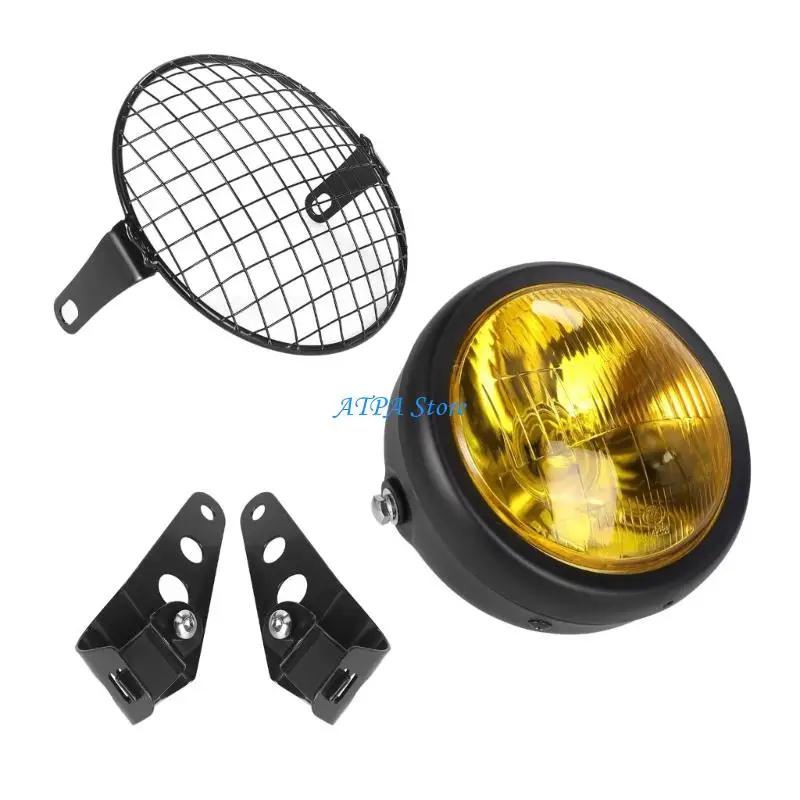 

U13C Metal and Glass 3000LM Output Motorcycle Headlamp Vintage Design Universal Fitment for Bikes Weather Resistant Design