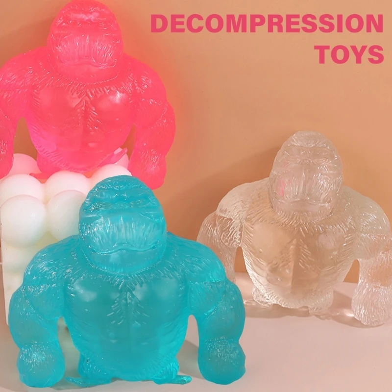 Squeeze Toy Antistress Simulation Squeezable Gorillas Toy Stretchy Decompress Handsqueeze Toy for Office Anxiety Release