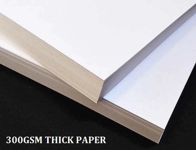 Size A4 300GSM Plain White Matte Thick Card PAPER Cardstock 10/20/50 - You Choose Quantity