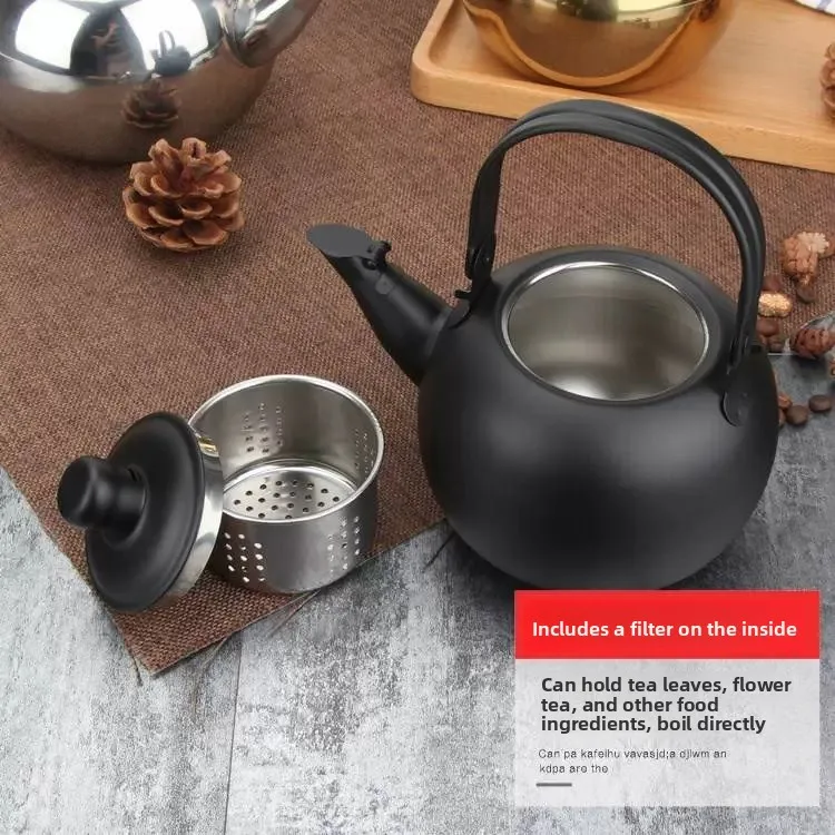 

Stainl Steel Tea Kettle Small op Tea Boiling Pot Stove Top Home Use Water Boiler Soup Pot with Filter for Hot Water