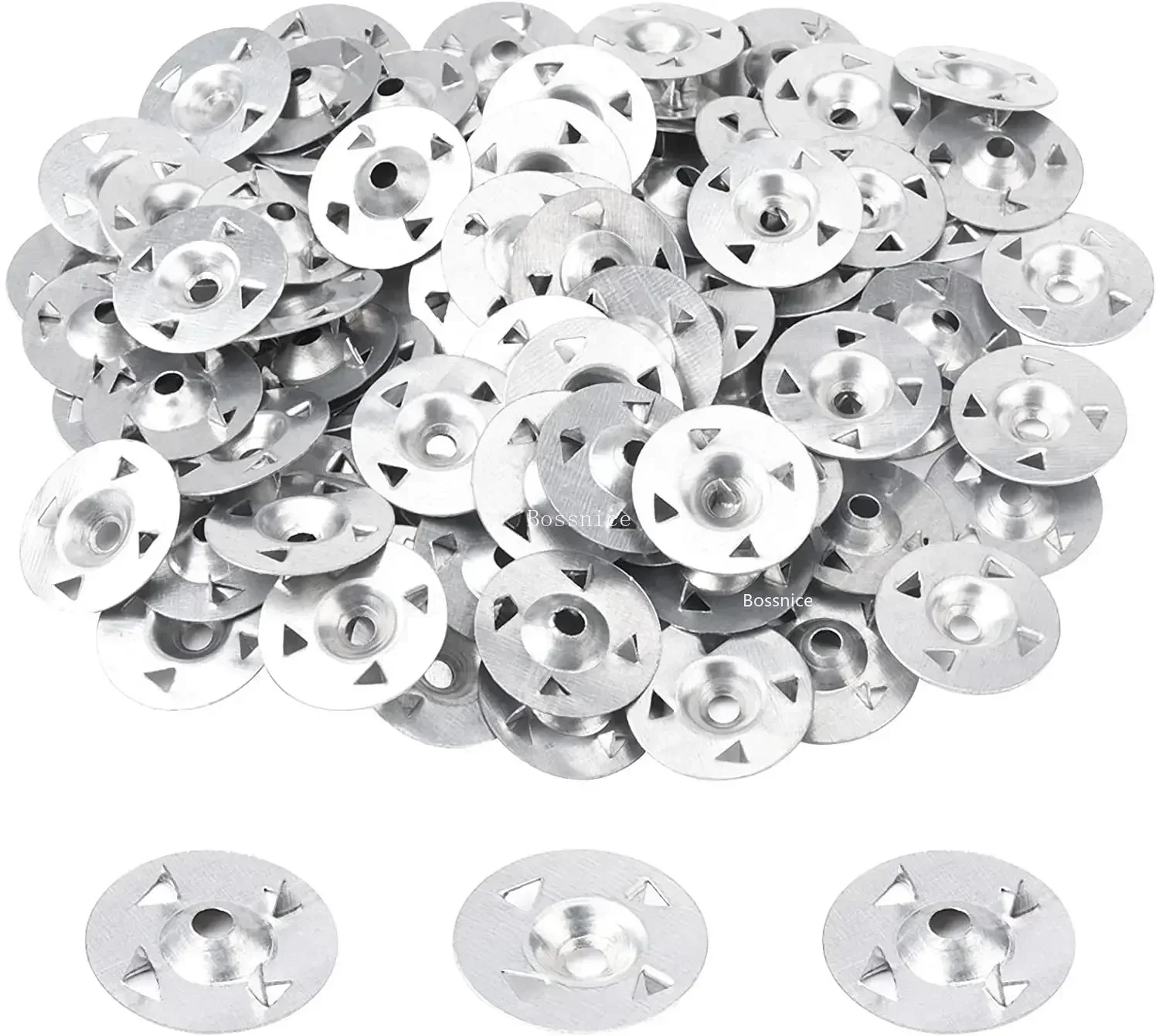 50-200 Peças de Arruelas de Fixação Fácil de 28mm com 4 Garras para Placas de Gesso, Placas Extrudadas, Isolamento e Painéis de Apoio Fixos