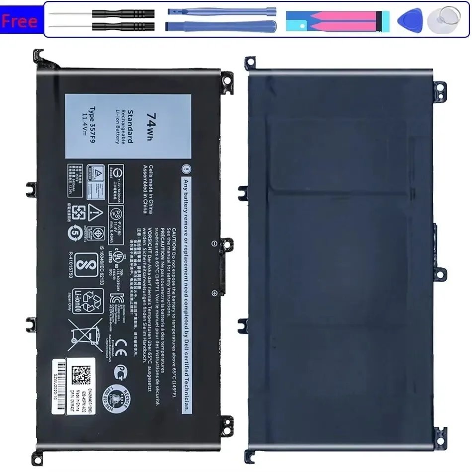 notebook Battery For Dell Inspiron 15- 7000 7559 7557 7566 7567 5576 INS15PD-1548B INS15PD-1748B INS15PD-1848B 357F9 74WH