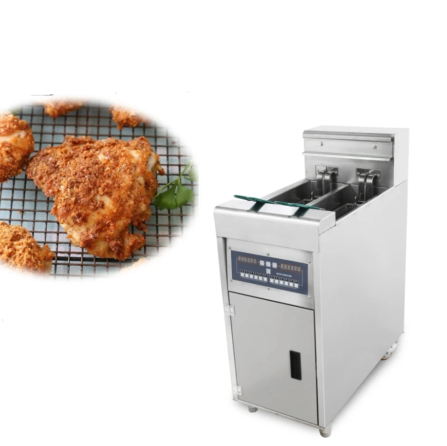 

Vertical 50L Automatic Tornado Frying Chicken Machine French Fries Corn Dog Friteuse Turkey Tornado Potato Twist Deep Fryer