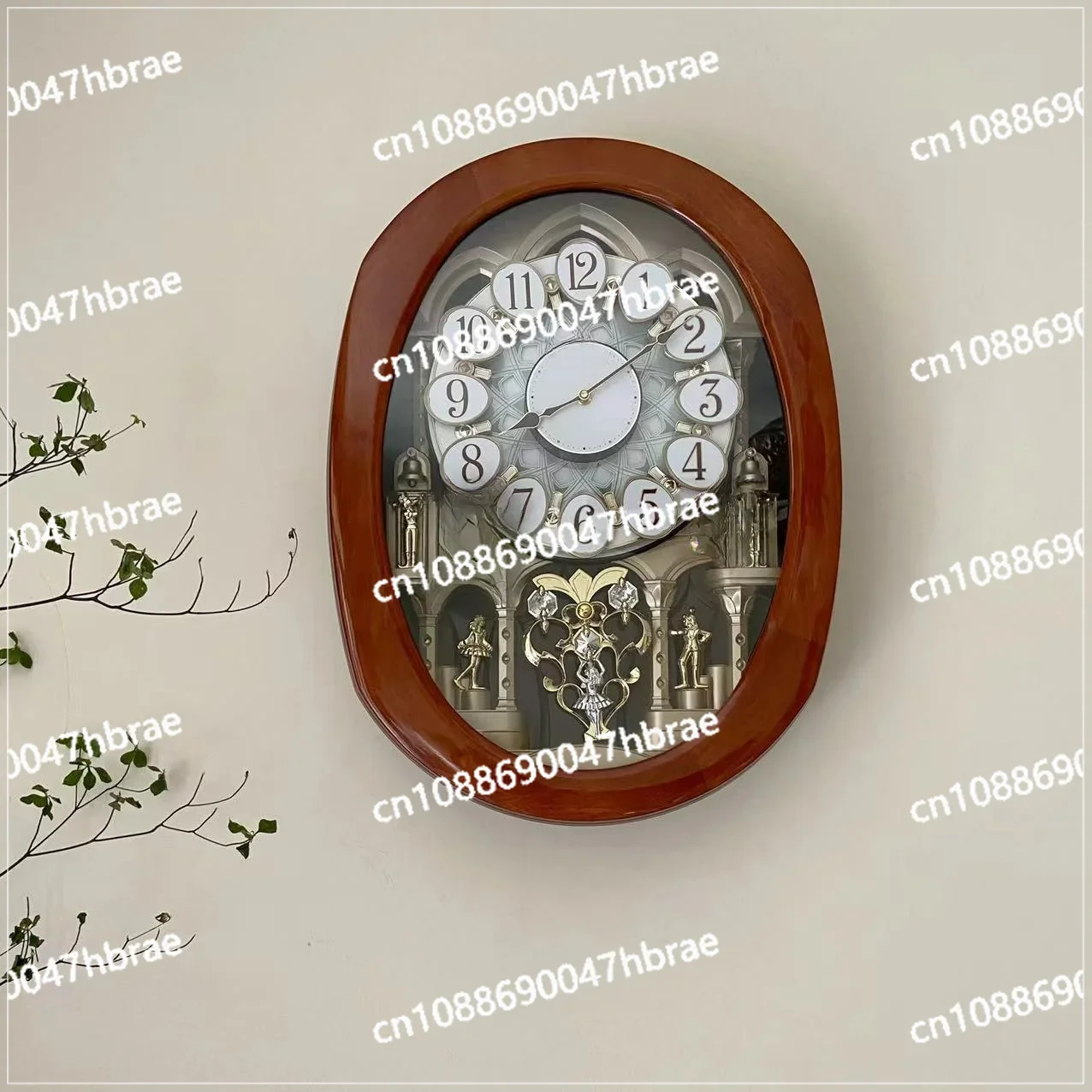 Pure Wall Clock, Luxurious Solid Wood Piano Paint, Music Villa Living Room, Magic Clock