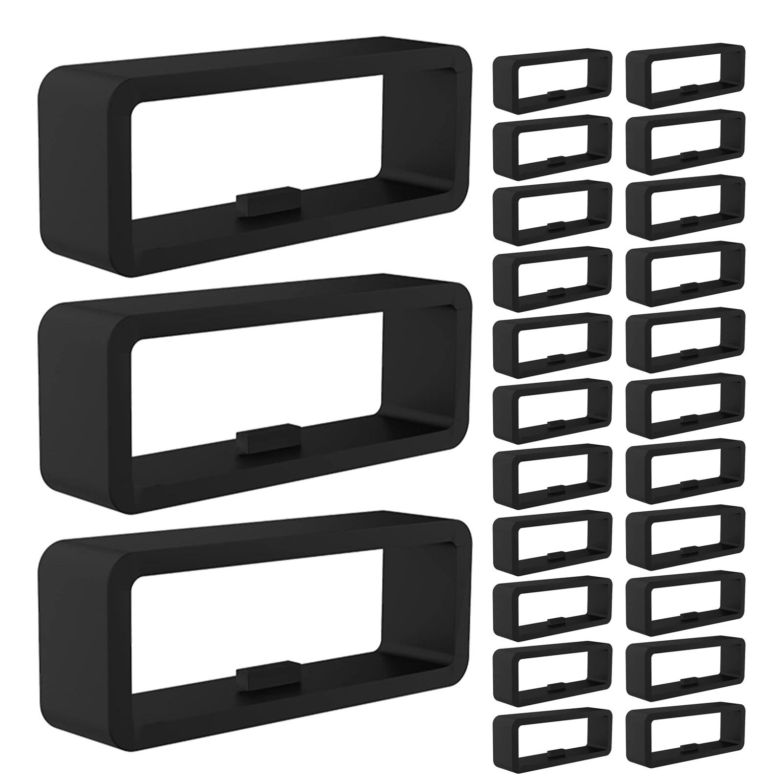 

50pcs Silicone Watch Strap Retainer Smart Band Strap Replacement Loop For Daily Wear Sports Fitness Waterproof Anti-Slip Holder