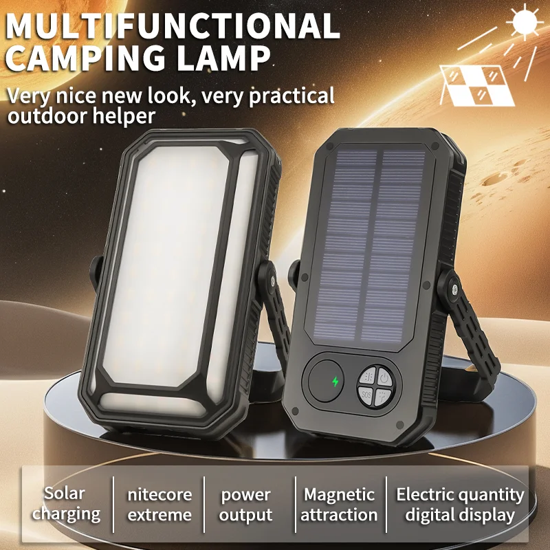 Multi-light Source Camping Light,Solar Charging ALL-Terrain Camping Lamp,Multifunctional Light,Large Capacity Working Light