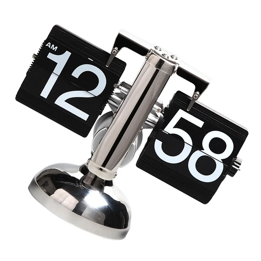 

Page Turn Clock Table Digital Flip down Auto Desktop Powered Automatic Turning European Style Home Decor