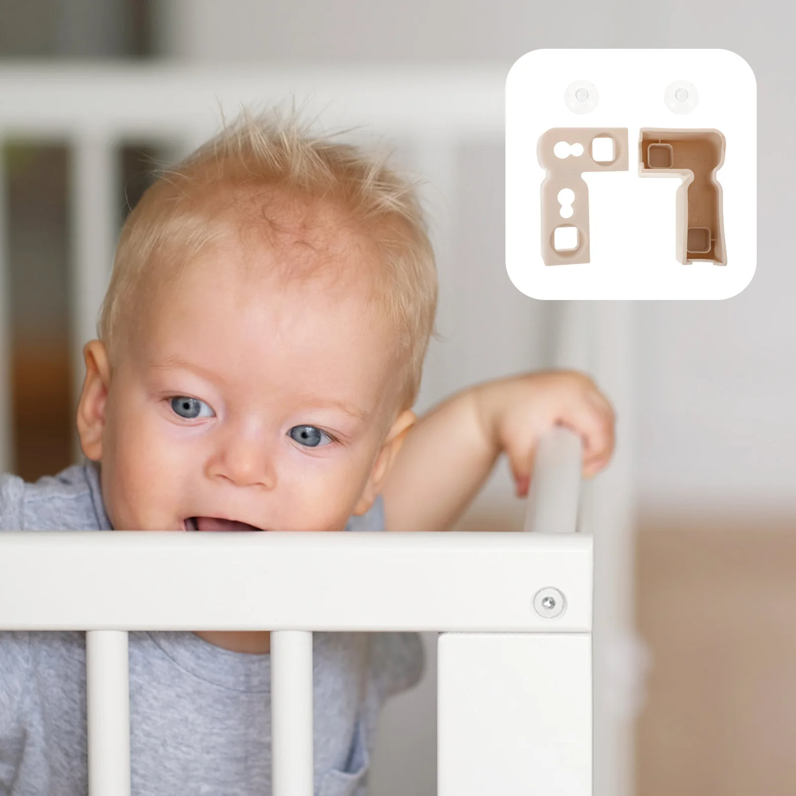 2 set di connettori ventose a forma di L per il cortile di gioco stabile e sicuro giunti flessibili per recinzione sostituzione del parco