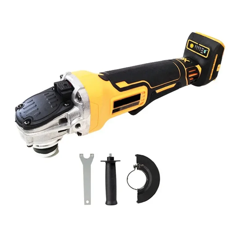 100/125mm Brushless Angle Grinder Fit for Dewalt 18V 20V Battery 4 Gears Cordless Grinding Machine Cutting Woodworking Tool