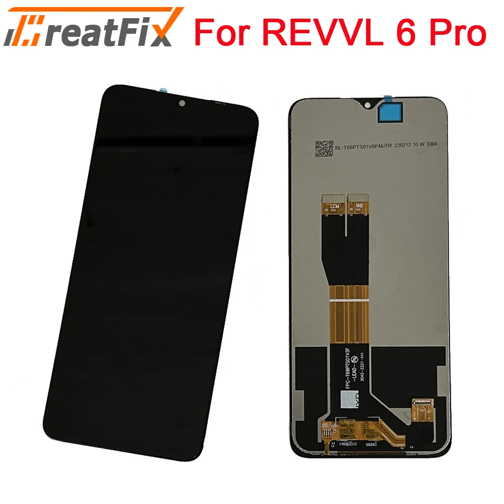 Original Tested For T-Mobile Revvl 6 Pro 5G LCD TMAF035G Display Screen Touch Digitizer Assembly LCD For REVVL6 TMAF025G LCD