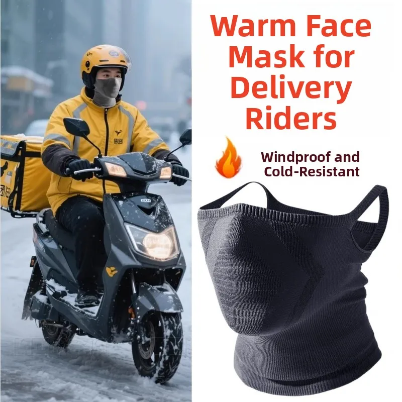 

Men's Face Covering Neck Warmer Outdoor Cycling Mask Warmth Protection Spring Autumn Seasonal Multifunctional Youth Face Shield