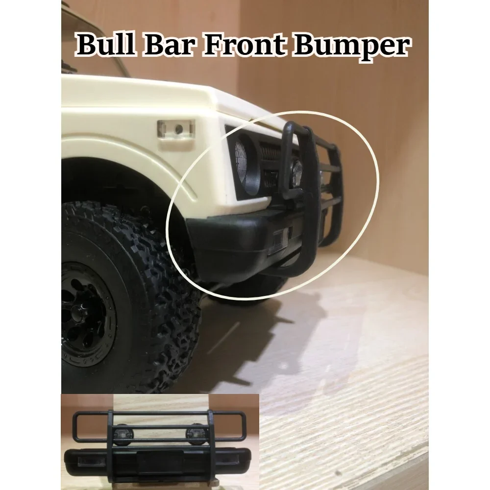 Bull Bar Front Bumper Grille Guard custom size RC Crawler Accessory for WPL C74 1/10 Off Road Rock Crawler RC Model Part view 4