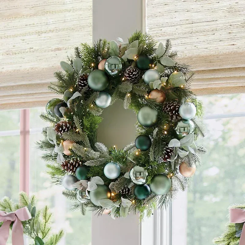 

Christmas decoration scene arrangement rattan pendant door decoration wreath