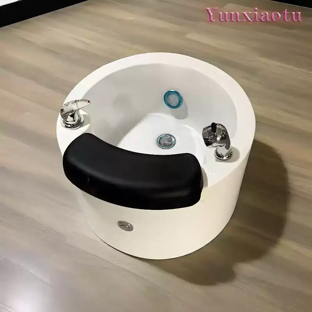Round /  Square Professional Spa Jet Pedicure Spa Tub with 7 Color LED and Acrylic Foot Massage Tub for Salon & Home Spa