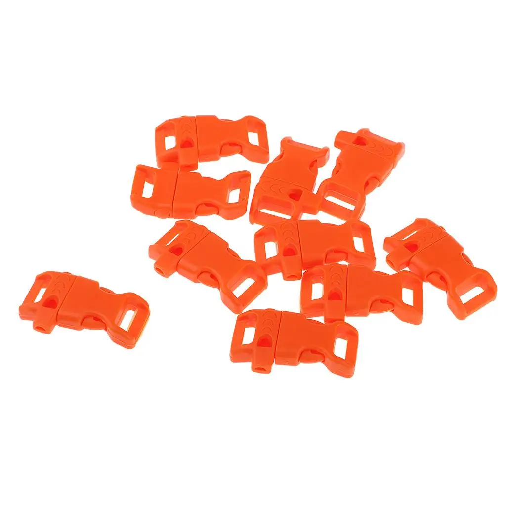 2-4pack 10 PCS Emergency Whistle Buckle for Outdoor Camping Paracord Bracelet