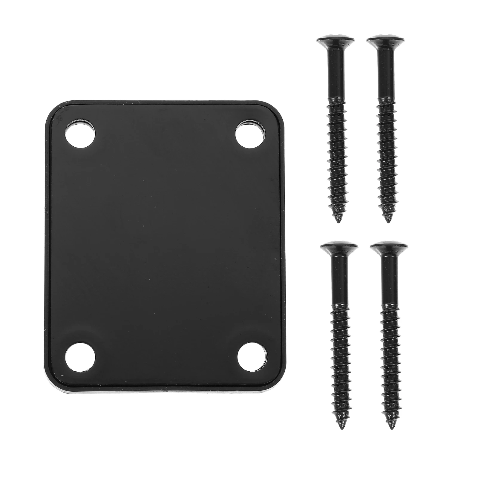 

2 Pieces Electric Guitar Neck Plate Durable Metal Reinforcing Plates Parts Repair Screws Included Easy Install Bass Accessories