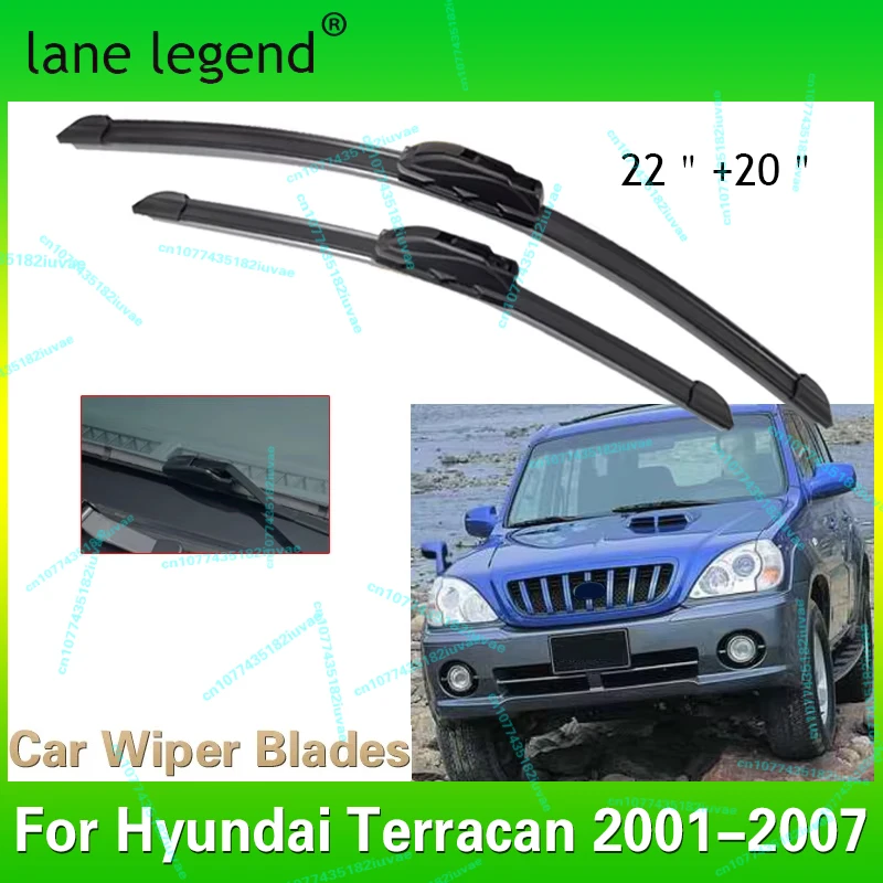 

Car Wiper Blade Front Window Windscreen Windshield Wiper Blades J hook Auto Accessories For Hyundai Terracan 22"+20" 2001-2007
