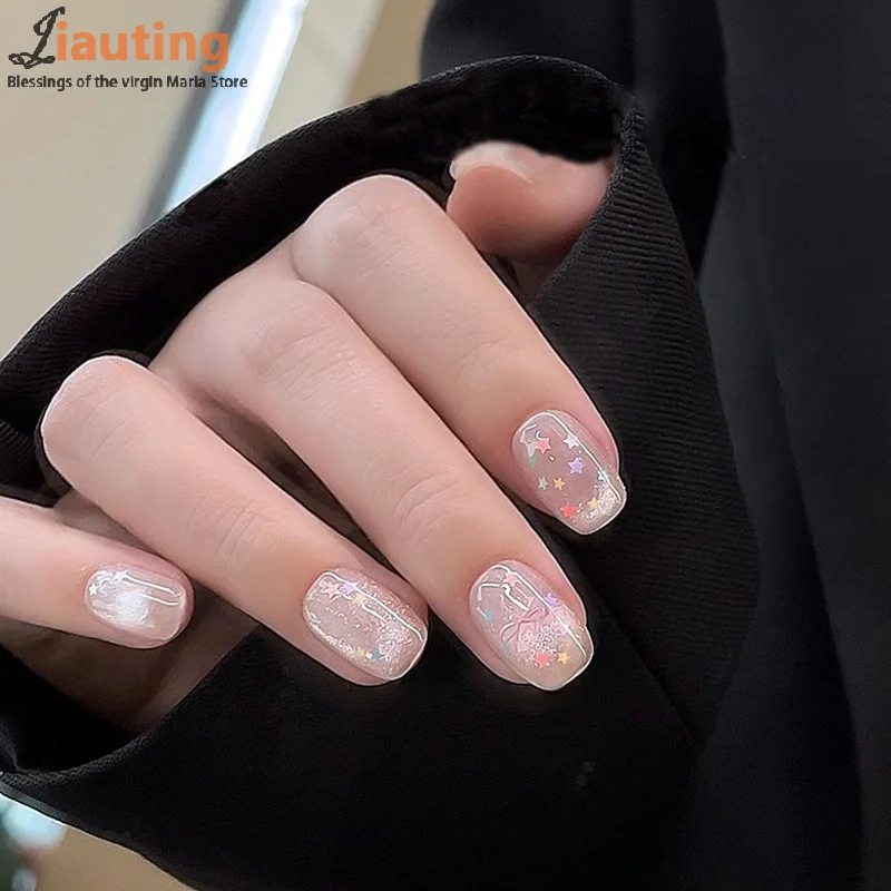 Hot Sale DIY Cute Star Shape Macaron Color Nail Glitter For Nail Art Nail Art Nail Charm Decoration Accessories