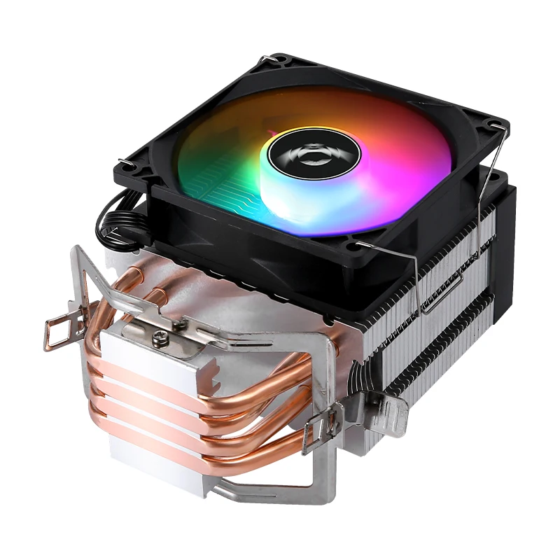 Computer CPU Fan 2/4/6 Heat Pipe Cooler RGB 90mm Processor Air-Cooled Cooler Compatible with LGA1700 1200 115X 1851 2011 AM4 AM5