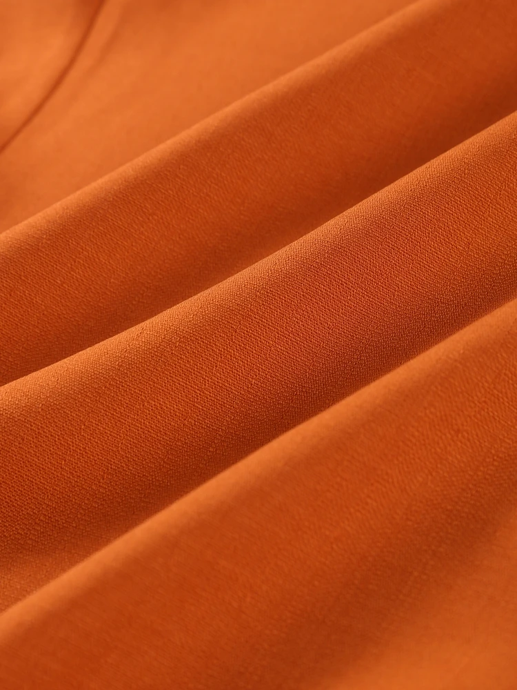 Повседневная рубашка, брюки, костюм, женский однотонный однобортный топ с лацканами, широкие брюки на шнурке, весна-лето 2024, модные женские комплекты