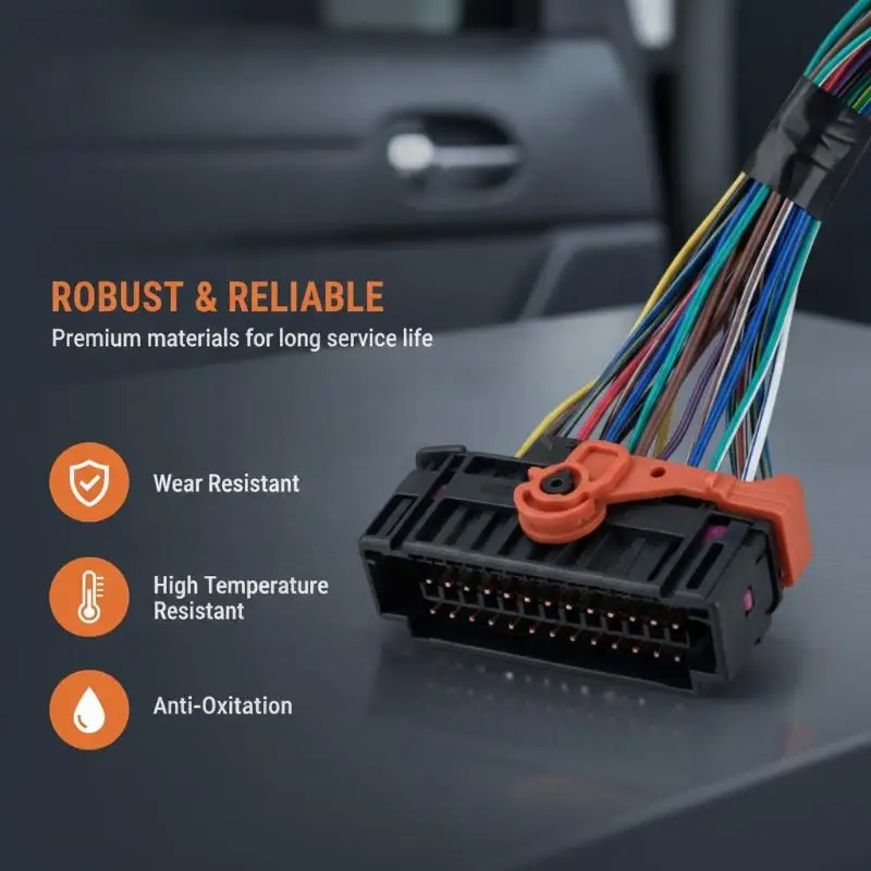 Car ECU Wiring Harness Connectors Heat Resistant Conductive Copper Wires for Auto Electrical System Maintenance