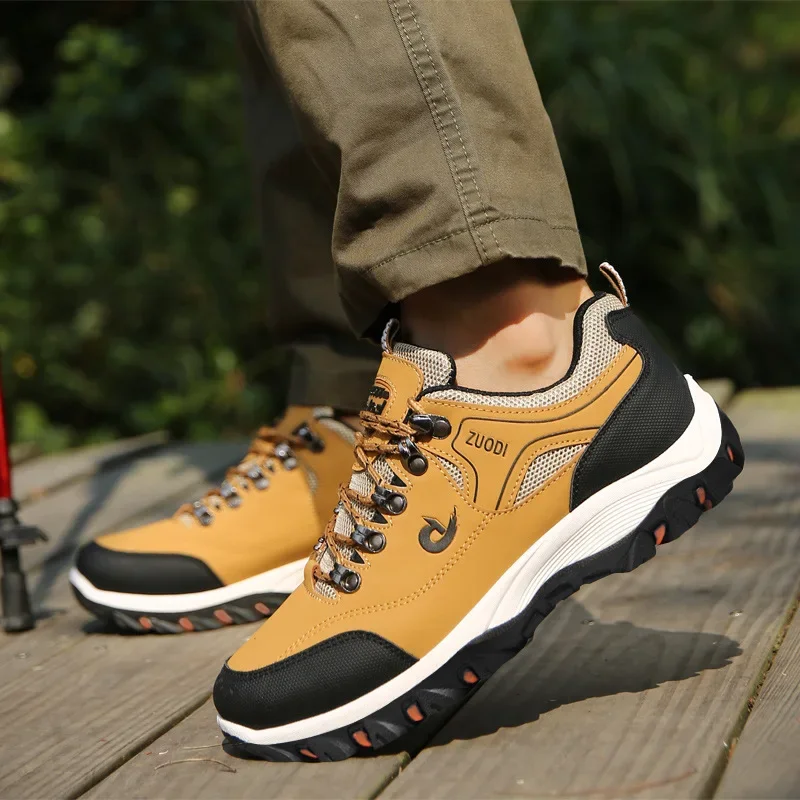 Primavera outono popular tamanho grande sapatos de escalada ao ar livre masculino anti-deslizamento sapatos de viagem exploração ao ar livre acampamento caminhadas sapatos me