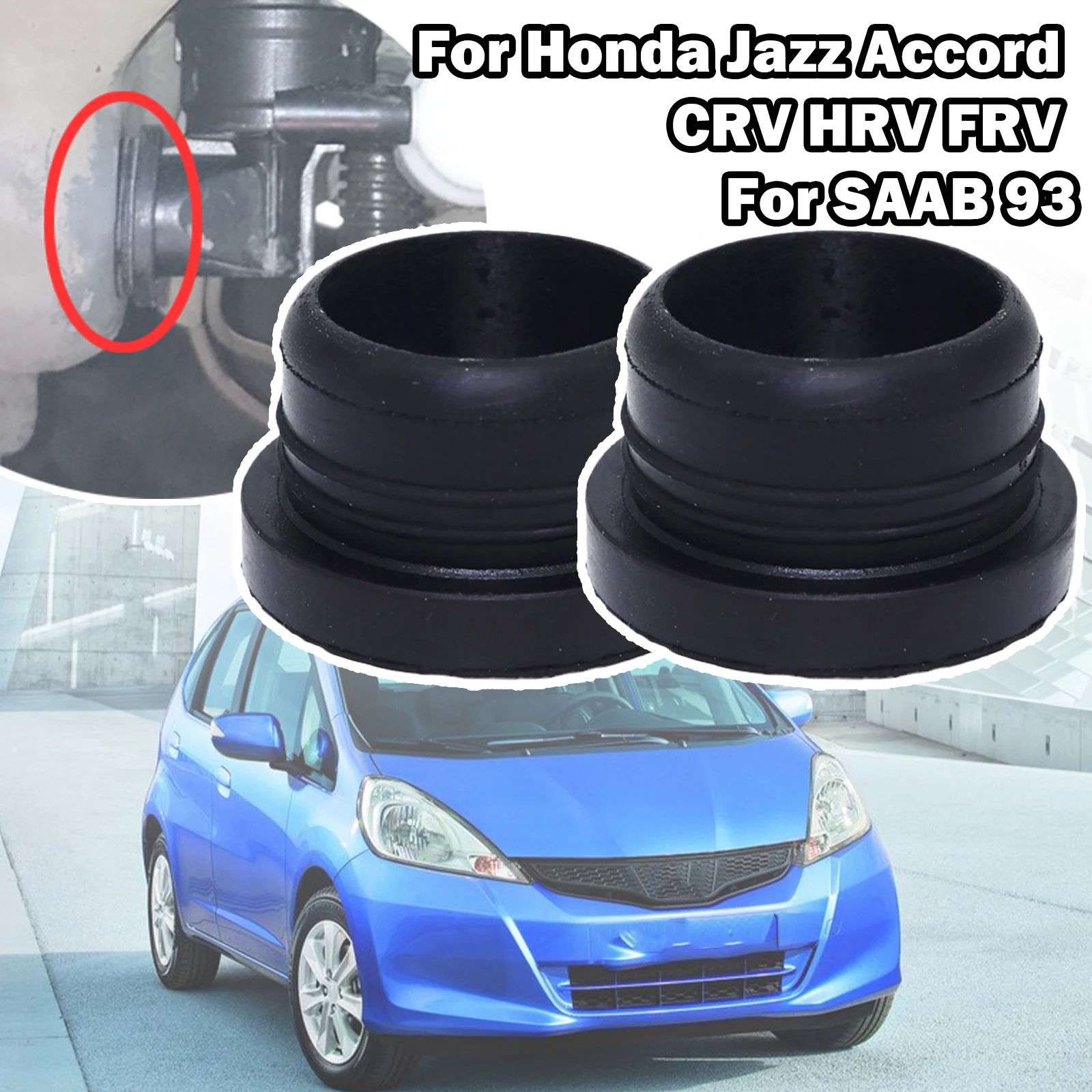 

2pc Washer Pump Grommets Rubber Seal Gasket Windshield Reservoir Bottle Leaking Repair For Honda Jazz Accord CRV HRV FRV SAAB 93