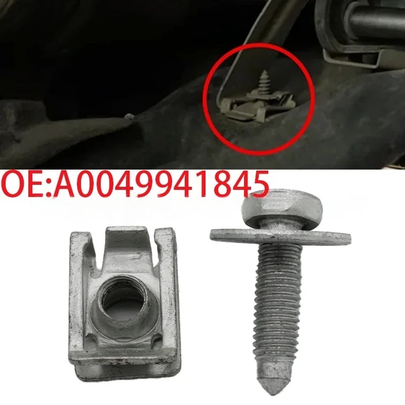 10Set/ 20pcs Connect Body Screw Clip with Washer U-Nut for Mercedes-Benz C180 C200 C260 E200 E260 W211 A0049941845 N000000001410