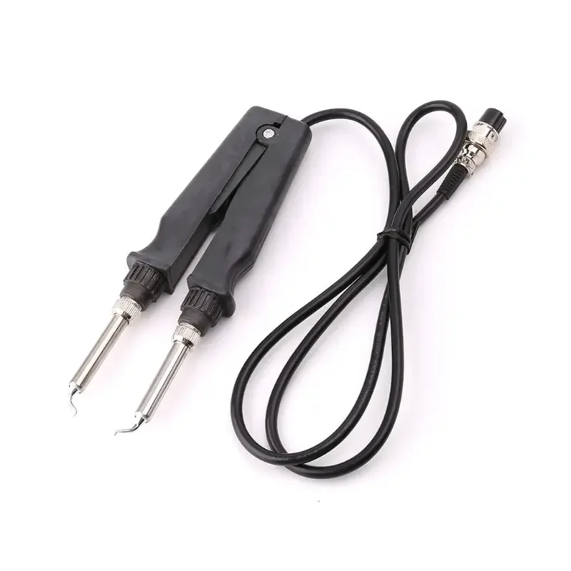 New 902 ESD Double Soldering Iron Tweezers Handle Clip Heating Clamp Soldering Station Welding Accessories