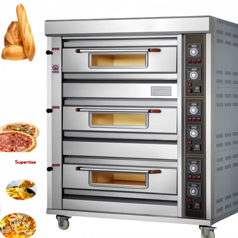 

Stainless Steel Large Capacity Industrial Deck Oven Gas Oven Commerce Cheap Baking Oven