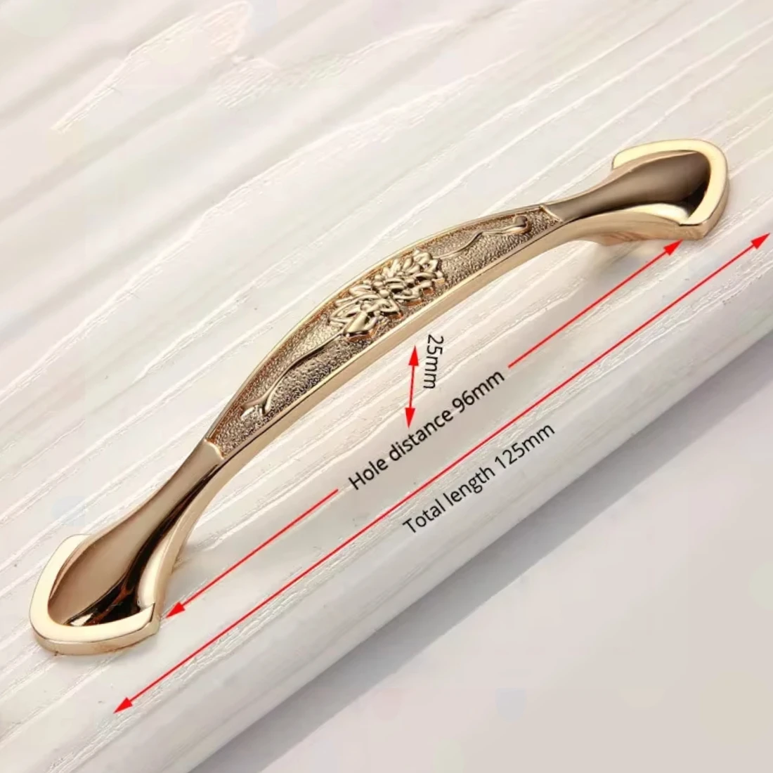 Ivory White Golden Cabinet Furniture Hardware Recessed European Style Zinc Alloy Cabinet Hardwar Drawer Furniture