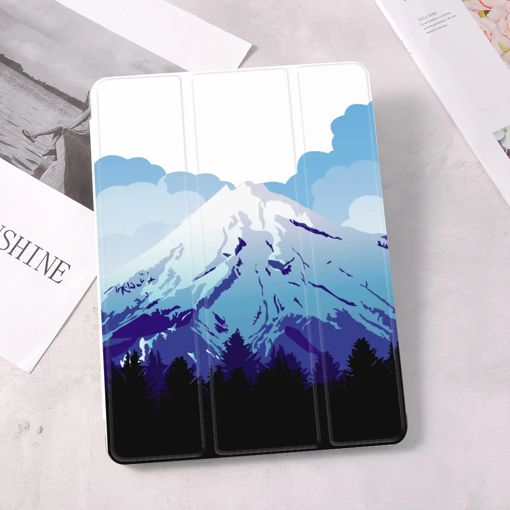 

Snow Mountain Scenery Soft Case for iPad 10.9 Air 4 2020 Smart Cover for iPad 9.7 6th 10.2 8th Generation Mini 6 12.9 iPad Pro