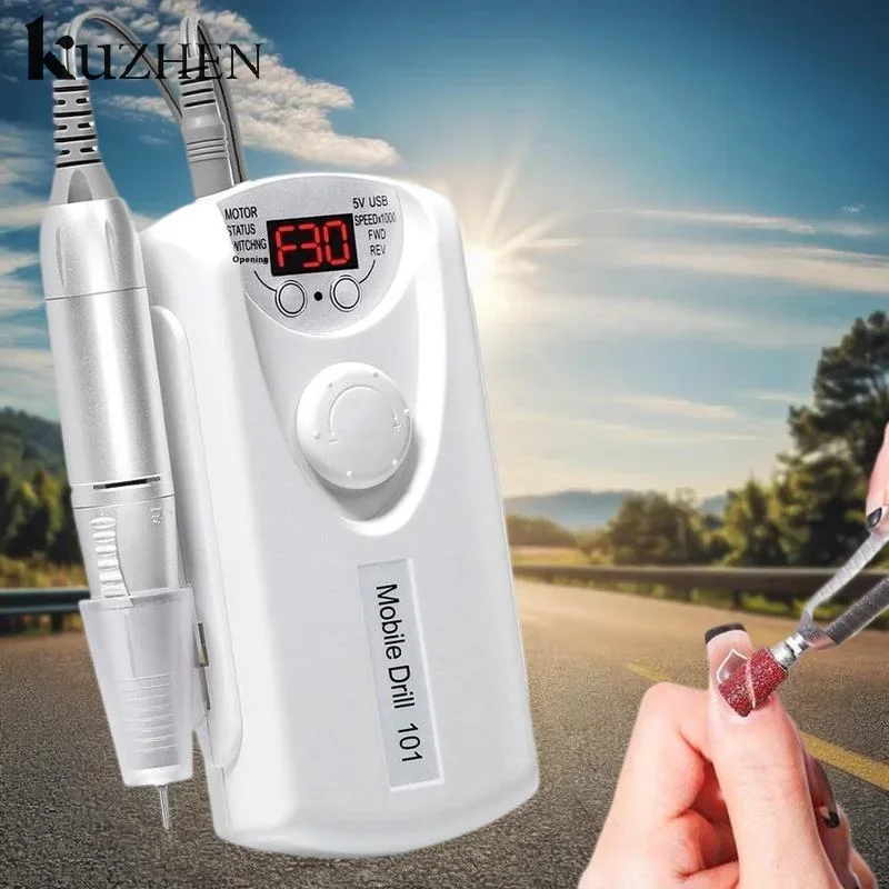 35000 RPM Rechargeable Nail Drill Machine Professional Portable Electric Manicure File For Nails Gel Polish Remove Grinding