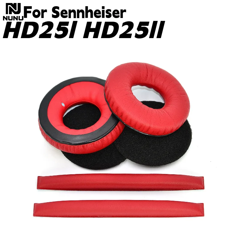 

Replacement Red protein leather Ear Pads Cushions /Head beam cushion For Sennheiser HD25I HD25II Headphone repair parts