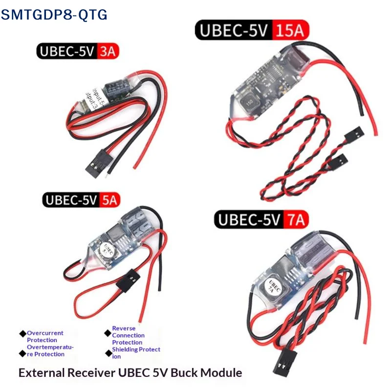 NEW 1Pcs Full Shielding Antijamming Switching Regulator UBEC 5V 3A 5A 7A 15A For FPV RC Drone Receiver Power Supply External