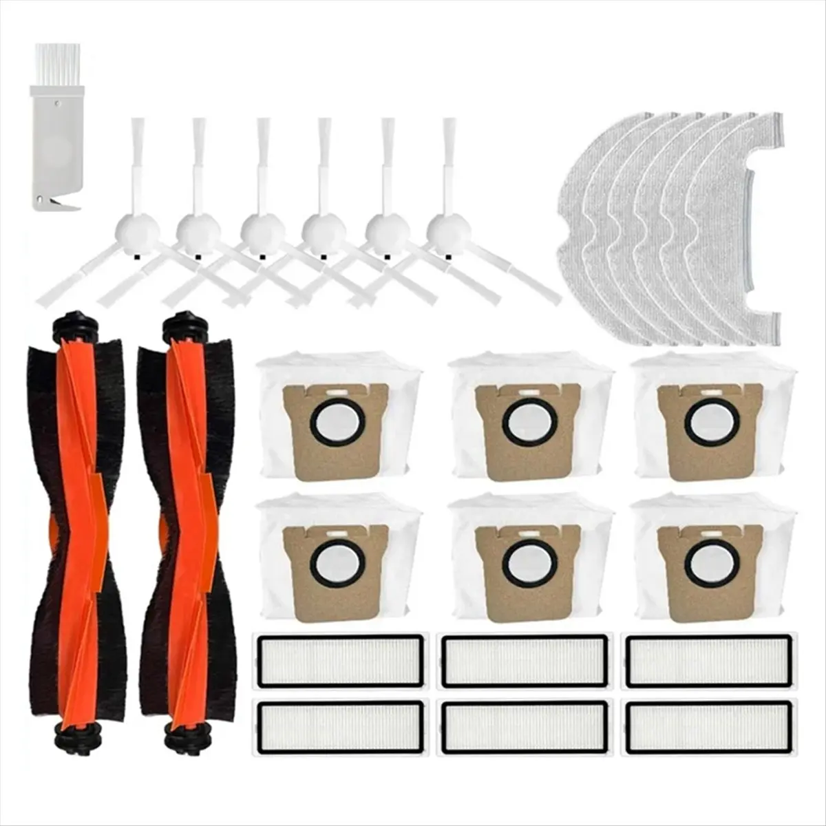 

Для робота-пылесоса X10, основная боковая щетка, фильтр Hepa, тряпка для швабры, набор аксессуаров для мешка для пыли [Zhenyi-TFBC]