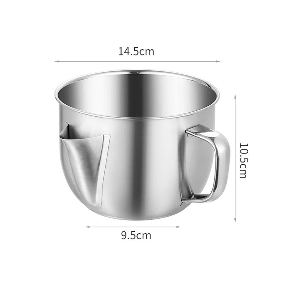 

Миска-фильтр для масла из нержавеющей стали, сепаратор жира для супов, кухонный гаджет для хранения жидких приправ и удаления жира