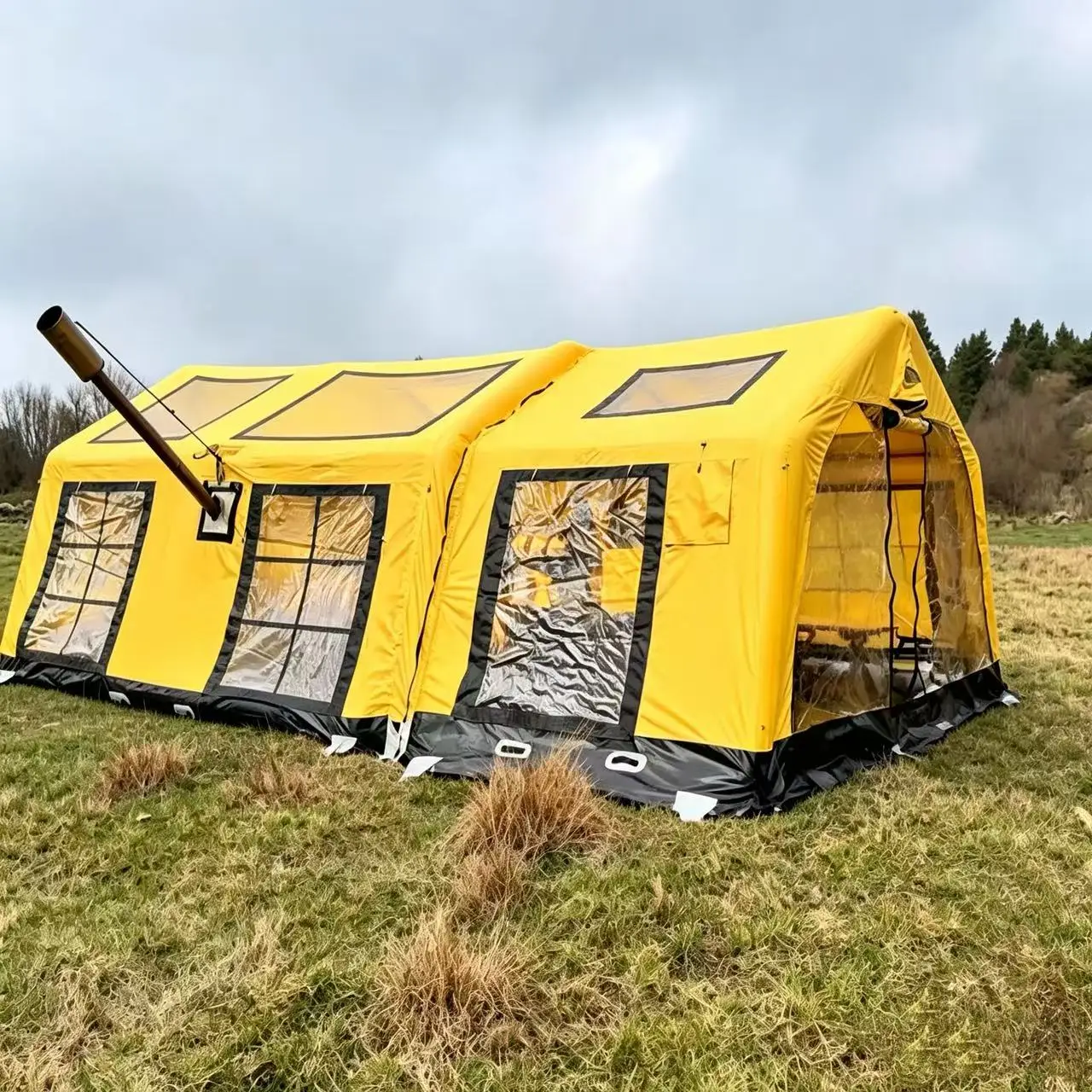2026 Extra Large Extended Luxury Inflatable Glamping Tent Spacious for 8-10 Persons Waterproof Windproof Air Cabin Tentpromote s