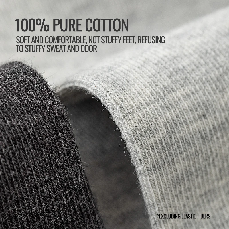MiiOW calcetín de talla grande para hombre, calcetín de algodón puro, antiolor, pies gordos, calcetín suelto ensanchado elástico, calcetín de compresión para ancianos, calcetín sin encuadernación