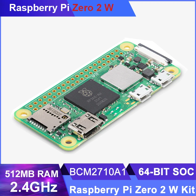 

Original Raspberry Pi Zero 2 W Broadcom BCM2710A1 Quad-core 64-bit SoC 512MB RAM 2.4GHz IEEE 802.11b/g/n Wireless LAN Zero 2W