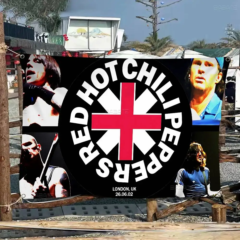 Classic Funk Rock Band R-Red H-Hot C-Chili P-Peppers DIY Flag For Family Group Photo Living Room Home Dorm Decor Wall Art Decor