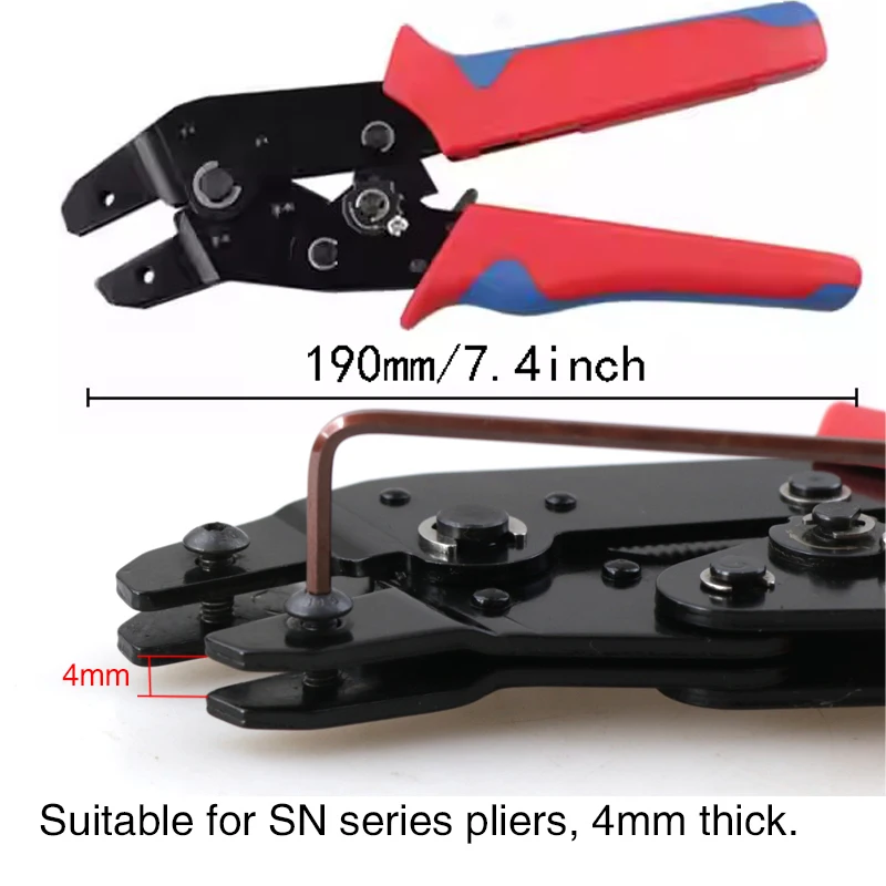 1pc SN Series Jaws For Crimping Pliers,4mm Installation Thickness,Crimp Insulated Tube/Spring Dupont Bare/Spring/Bare Tool