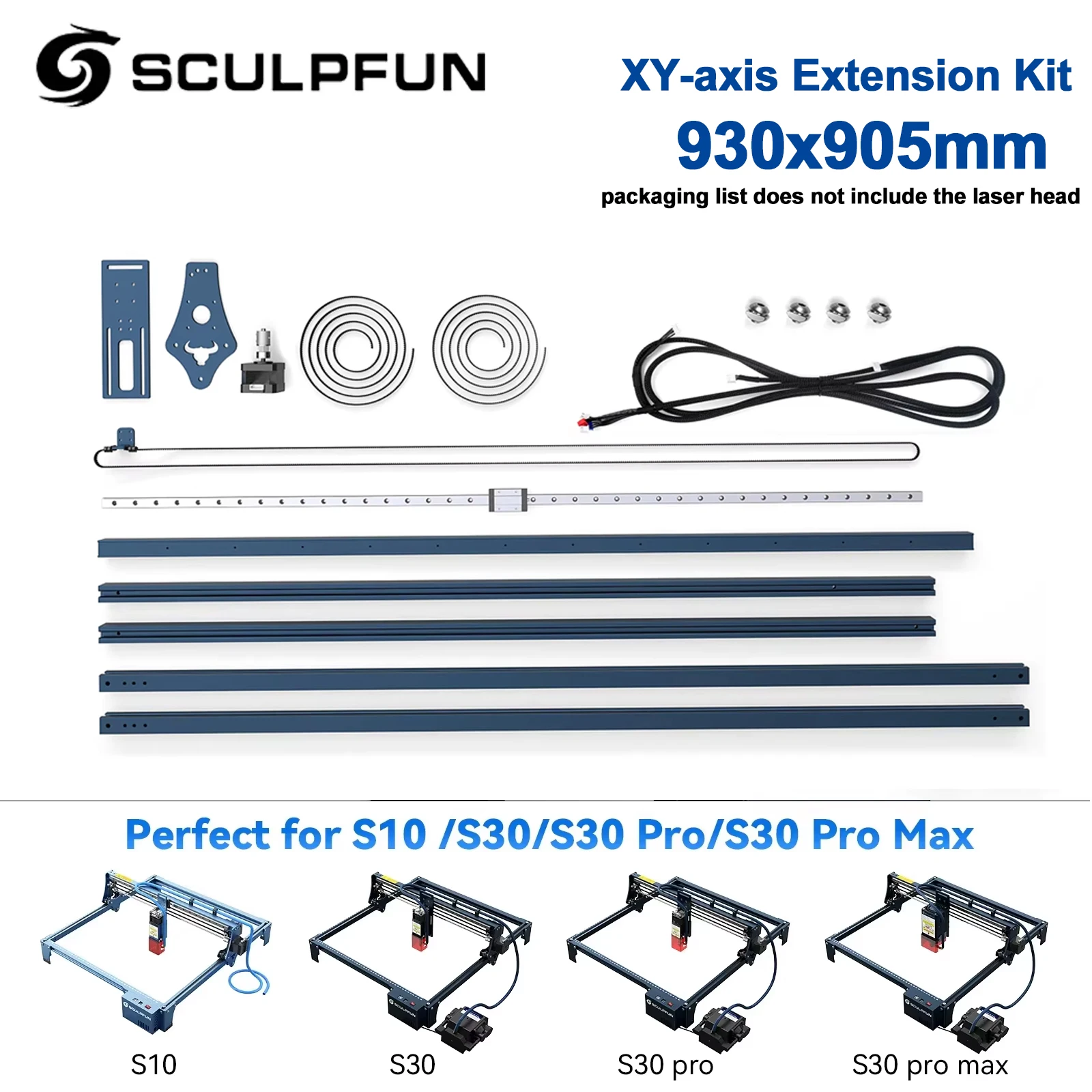 

Комплект расширения оси SCULPFUN XY для лазерного гравировального станка S10/S30/S30/Pro/S30 Pro Max, часть 935x905 мм