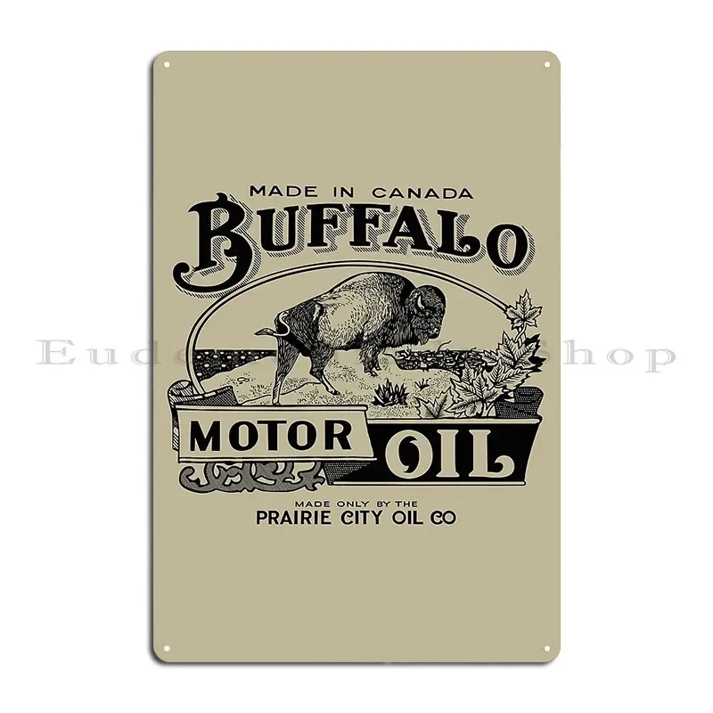 Canadian Buffalo Motor Oil Metal Plaque Poster Club Character Wall Cave Cave Custom Tin Sign Poster