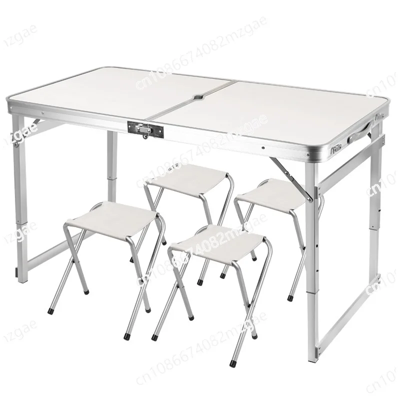 

Outdoor folding table aluminum alloy folding table chair portable stall table foldable exhibition industry promotional