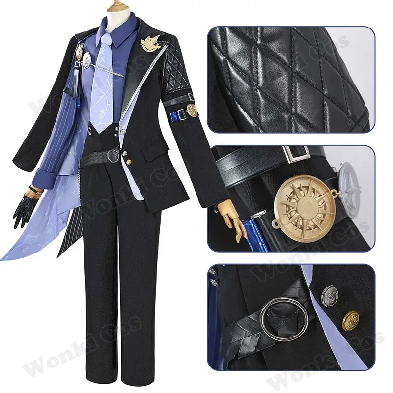 CyGame ZZZ ヒューゴ・ヴラド コスプレ衣装 ウィッグ ヘア Zenless Zone ヒューゴ コスプレ 男性 ロールプレイ カーニバル衣装 アニメイベント用