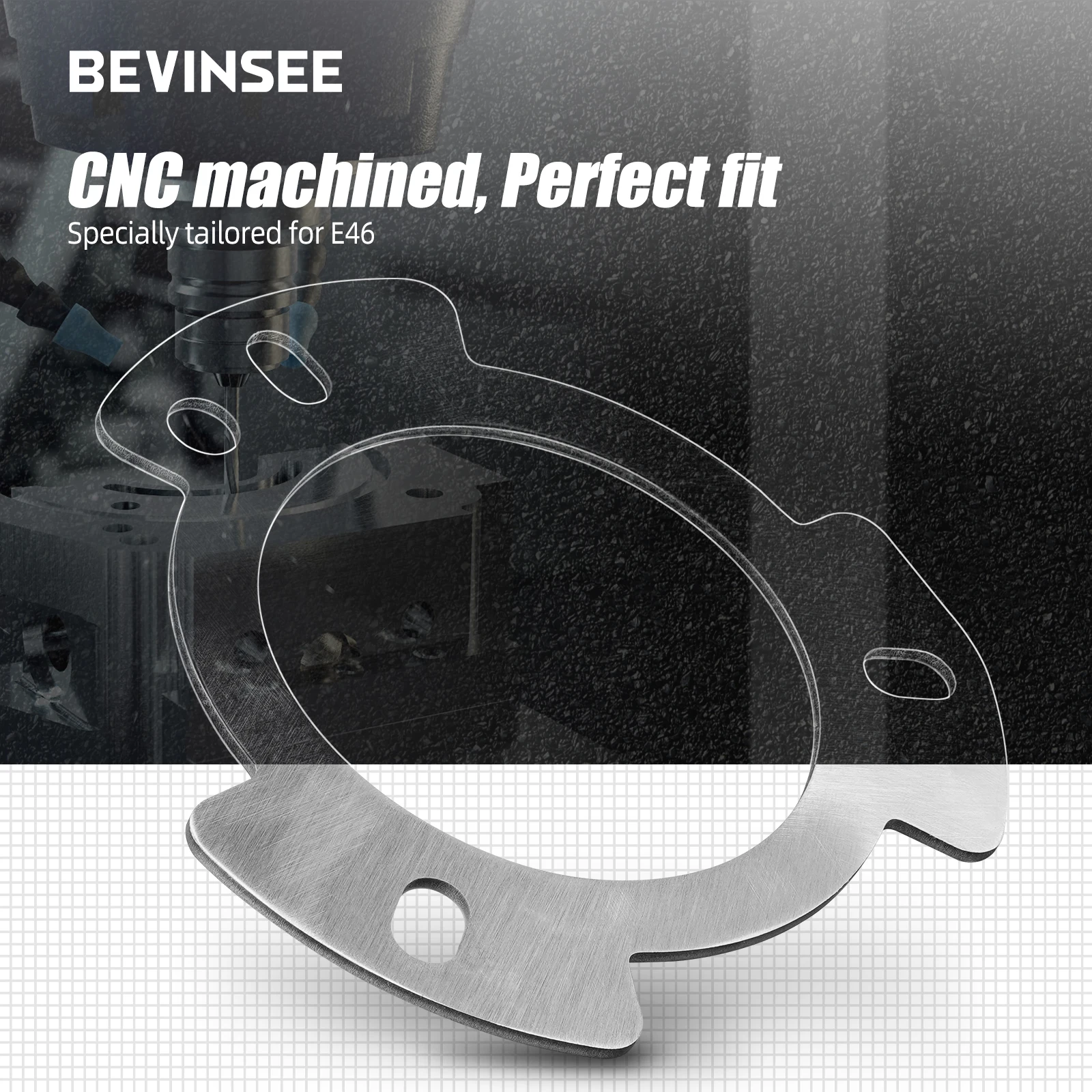 Front Shock Tower Reinforcement Plates & Strut Tower Nuts for BMW E46 320i 323i 325i 328i 330i 323Ci 325Ci 325Xi 328Ci 330Xi