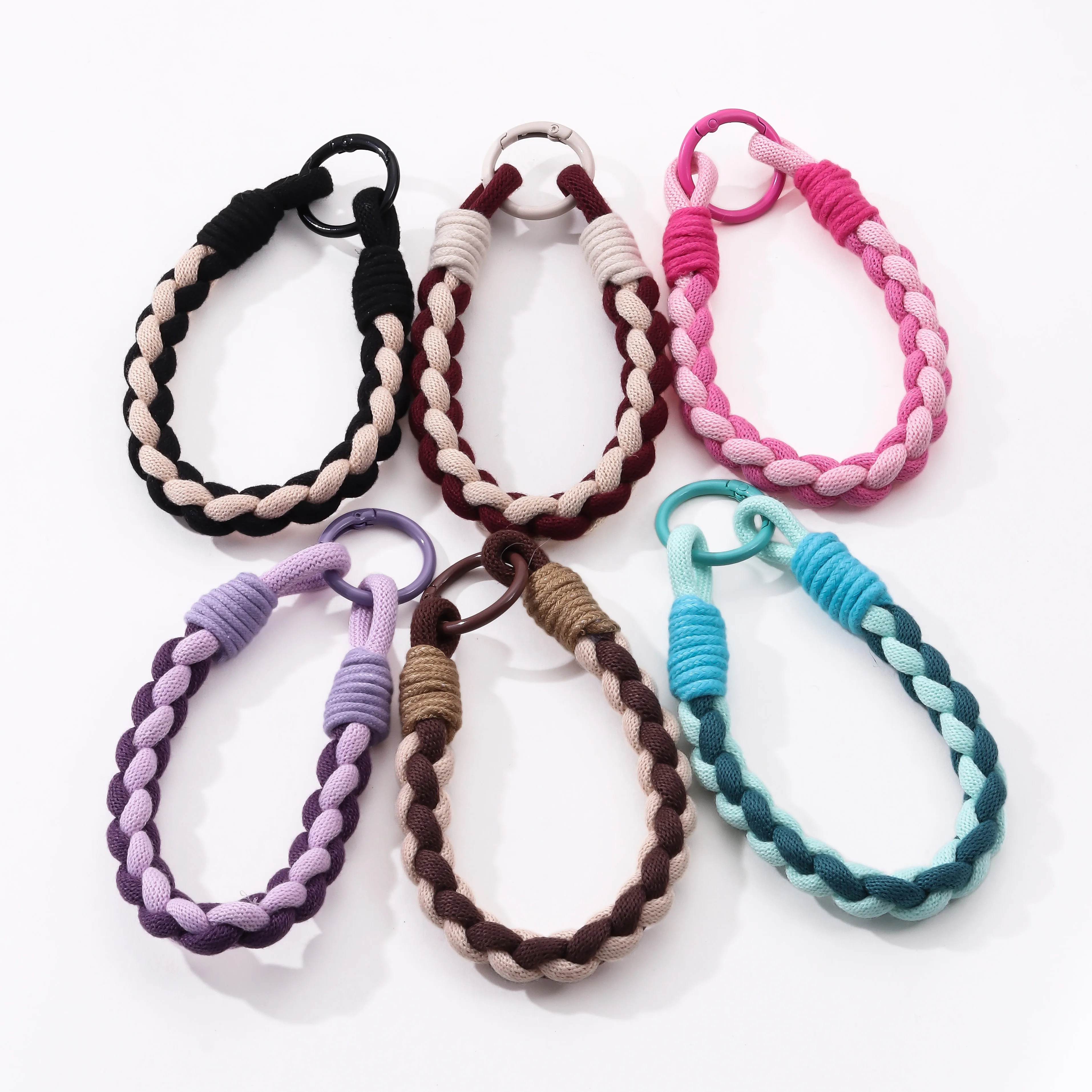 1PC Double-Headed Polyester Lanyard Keychain Sports Leisure Style Phone Rope Bag Pendant Simple Design for Easy Access