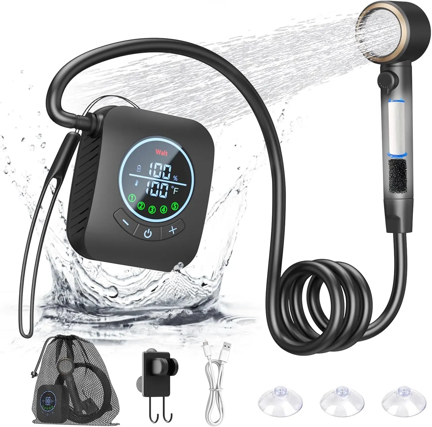 

Portable Shower with Handheld Shower Head - Outdoor Shower