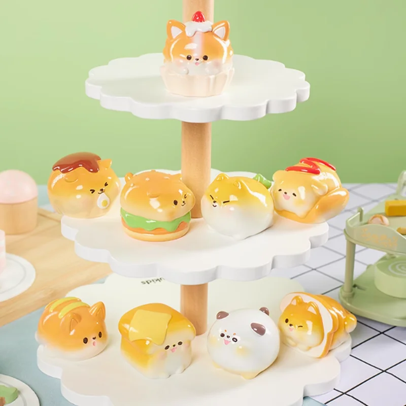 Nueva serie de cajas ciegas para cachorros y pan, adorno de escritorio moderno, juguete coleccionable, bonito diseño de cachorros, regalo Ideal para niños